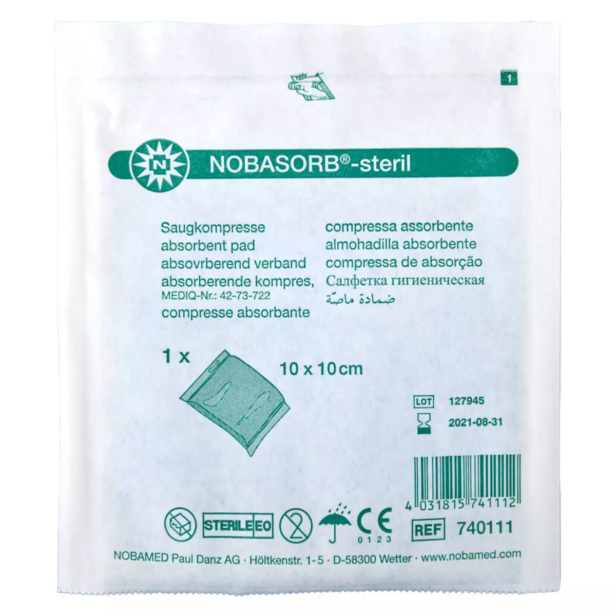 NOBAMED NOBASORB-steril Saugkompresse