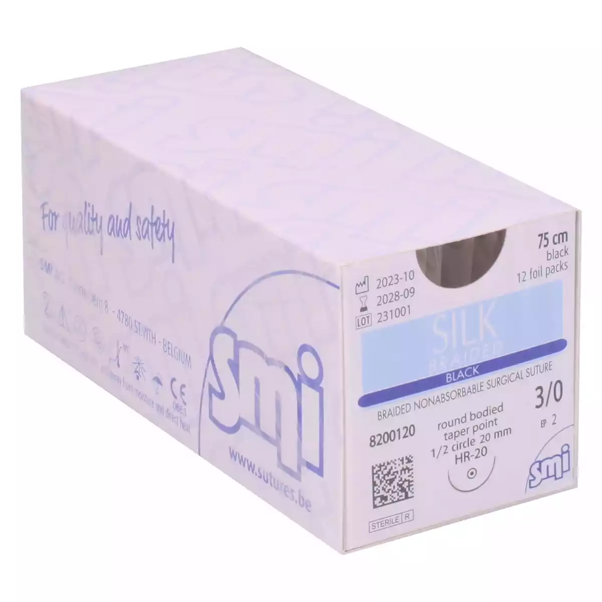 SMI Silk Braided Black Nahtmaterial SMI Silk Braided Black Nahtmaterial