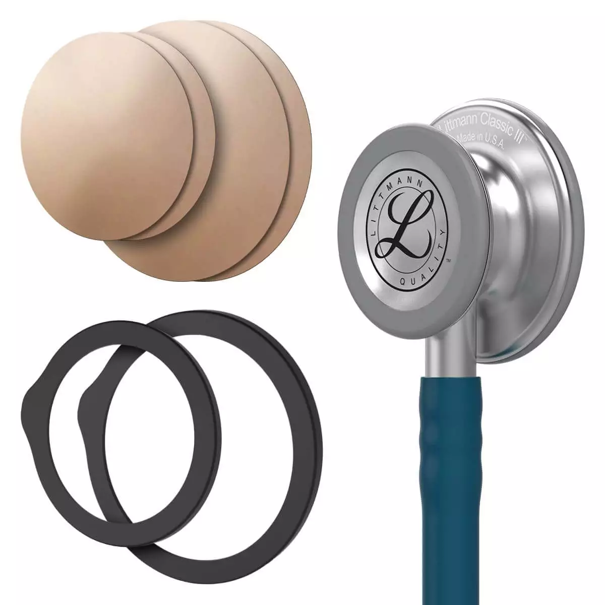 DocCheck Thïngs Spar-Bundle: Littmann® Classic III™ Stethoskop + antimikrobielle Kupfermembran "Drums"