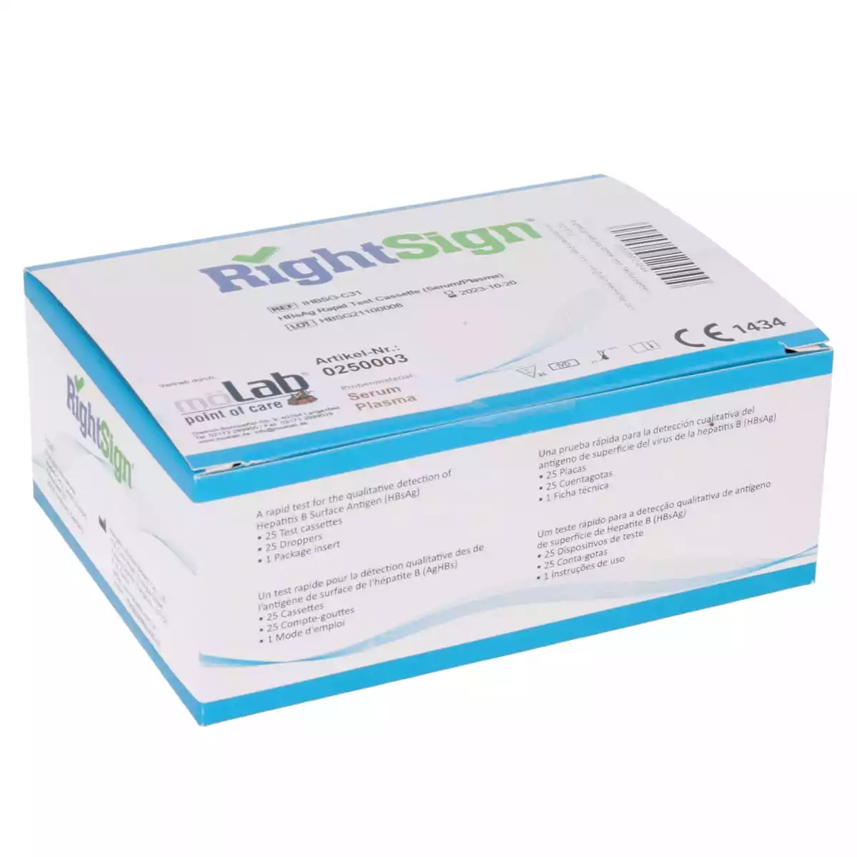 RightSign HBsAg Hepatitis B Antigentest