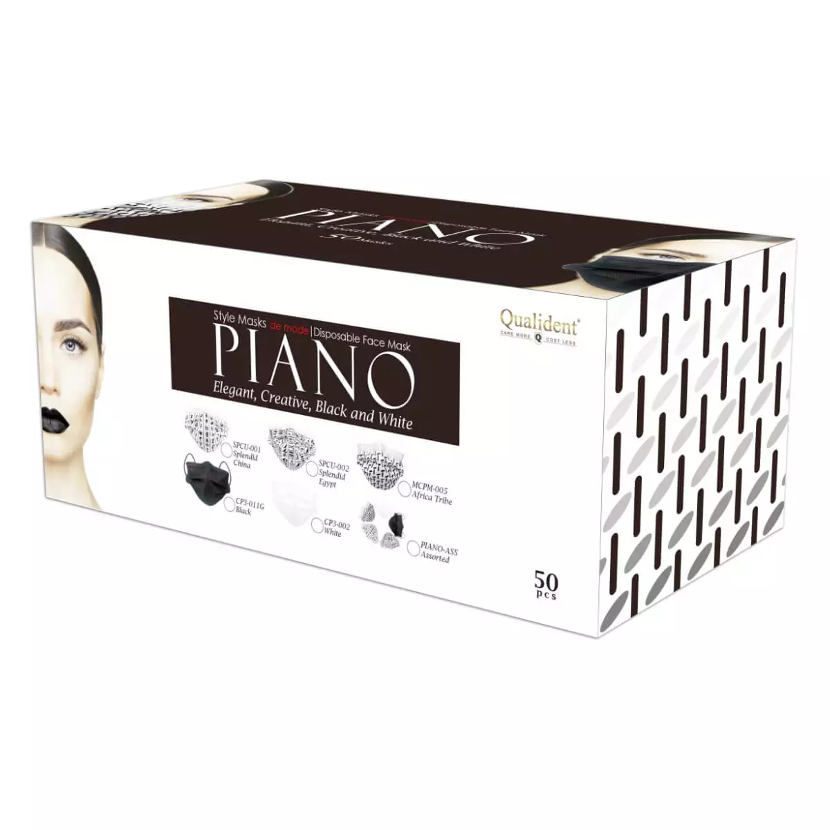 Qualident Medizinische Schutzmaske Typ IIR mit Fashion Style Print