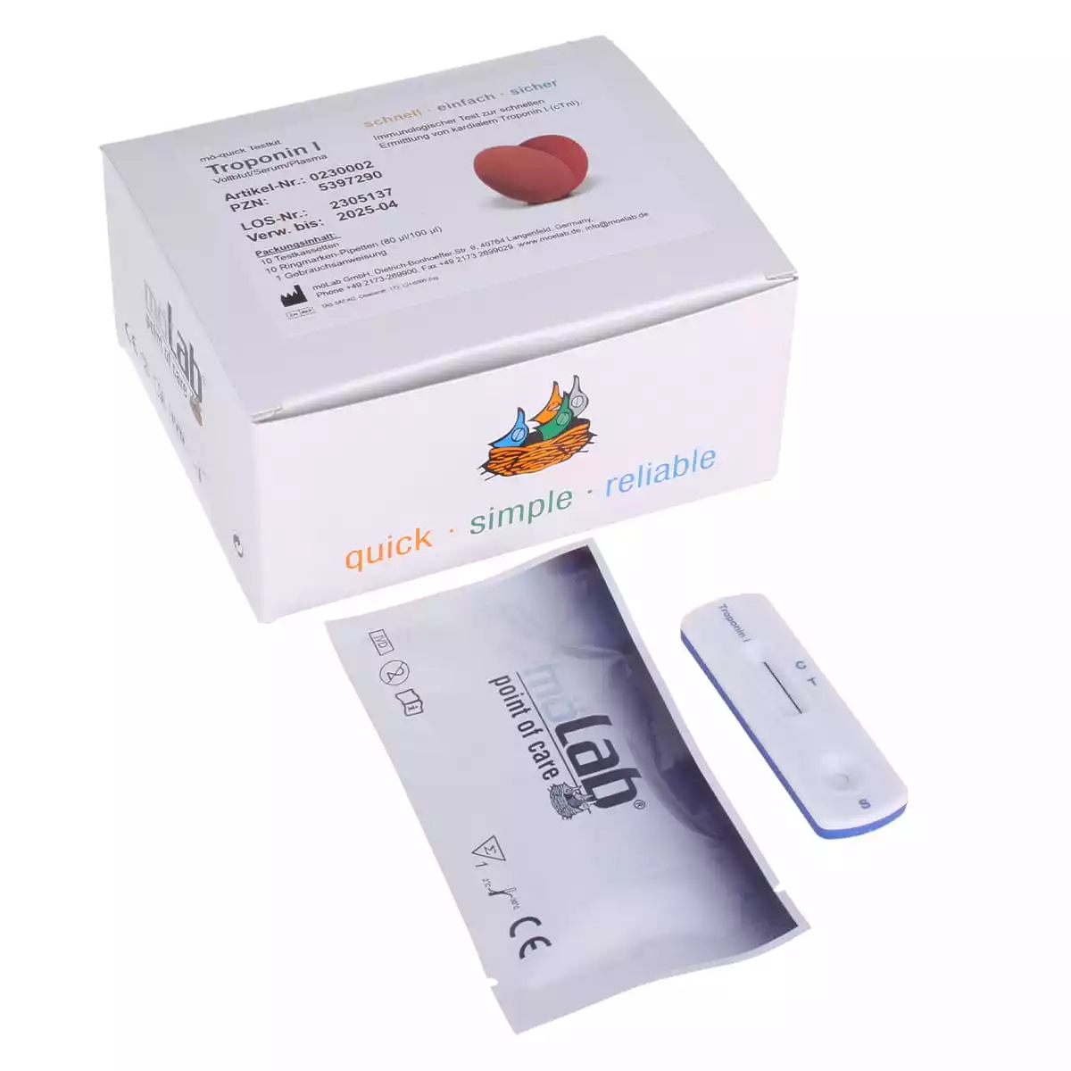 möLab Troponin I Test qualitativ