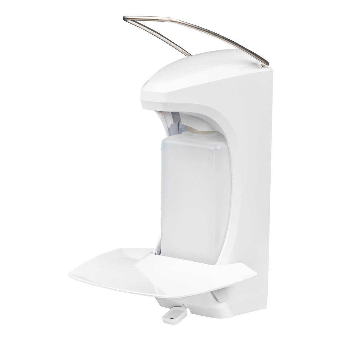 OPHARDT RX 5 M Manueller Wandspender mit weißer Abtropfschale OPHARDT RX 5 M Manueller Wandspender mit weißer Abtropfschale