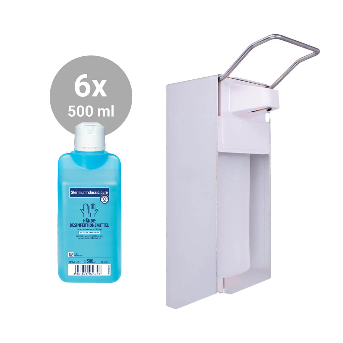 HARTMANN Spar-Bundle: DocCheck Hygienespender "Pump" + Sterillium classic pure HARTMANN Spar-Bundle: DocCheck Hygienespender "Pump" + Sterillium classic pure