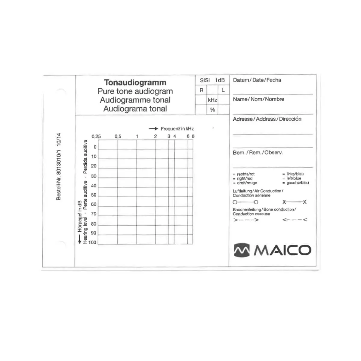 MAICO Audiogrammblöcke