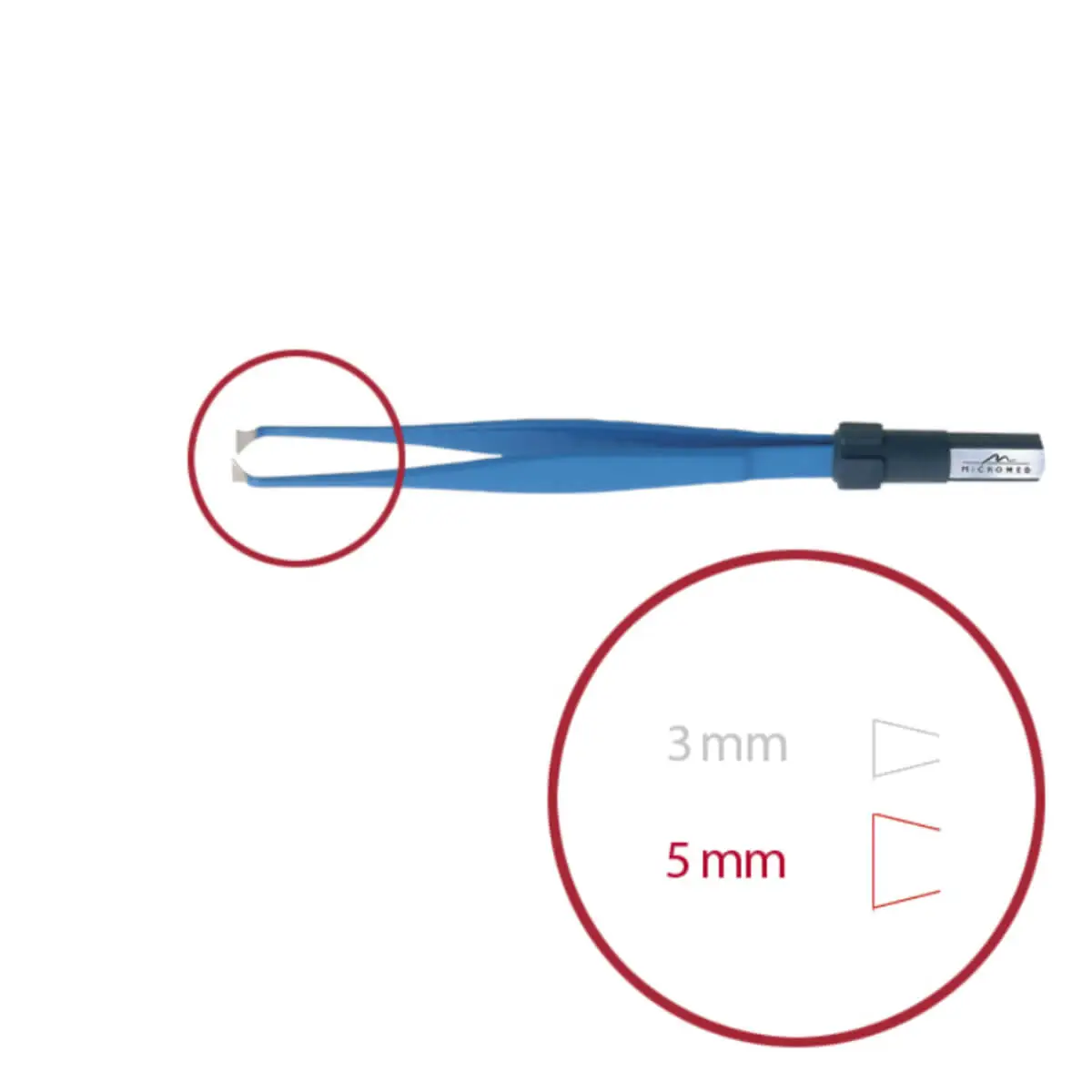 MICROMED Innengewinkelte bipolare Pinzette
