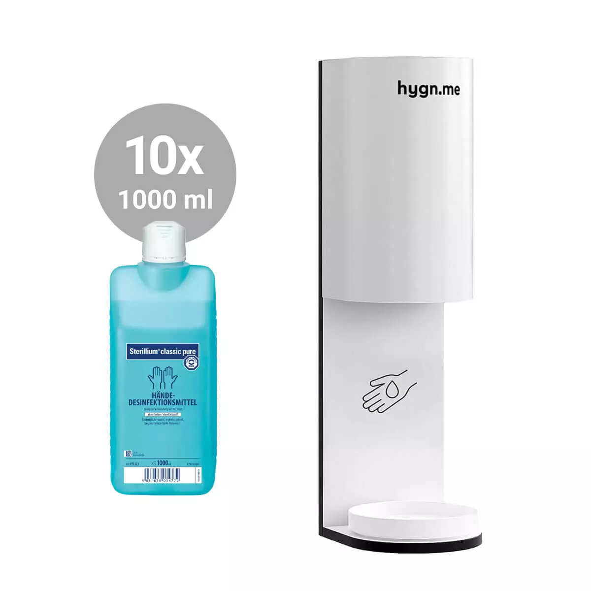 hygn.me Spar-Bundle: Station 3 wall Desinfektionsmittelspender + Sterillium classic pure