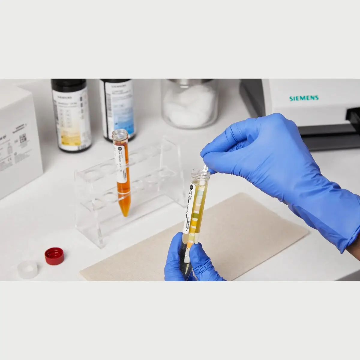 Siemens Healthineers Chek-Stix UA Diptube Qualitätskontrolle Siemens Healthineers Chek-Stix UA Diptube Qualitätskontrolle