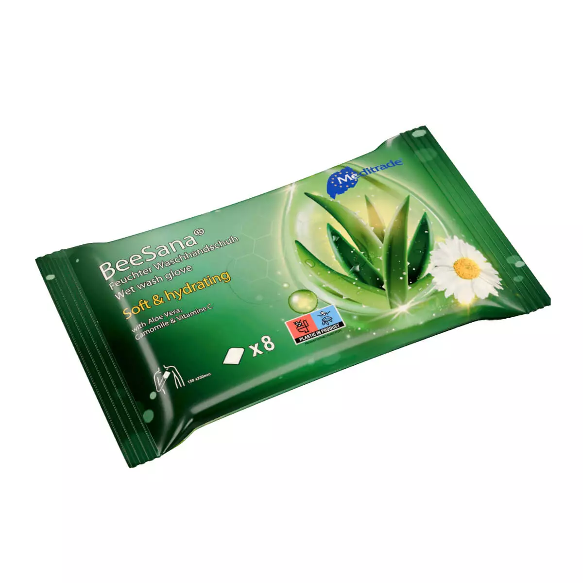 Meditrade BeeSana Feuchter Waschhandschuh