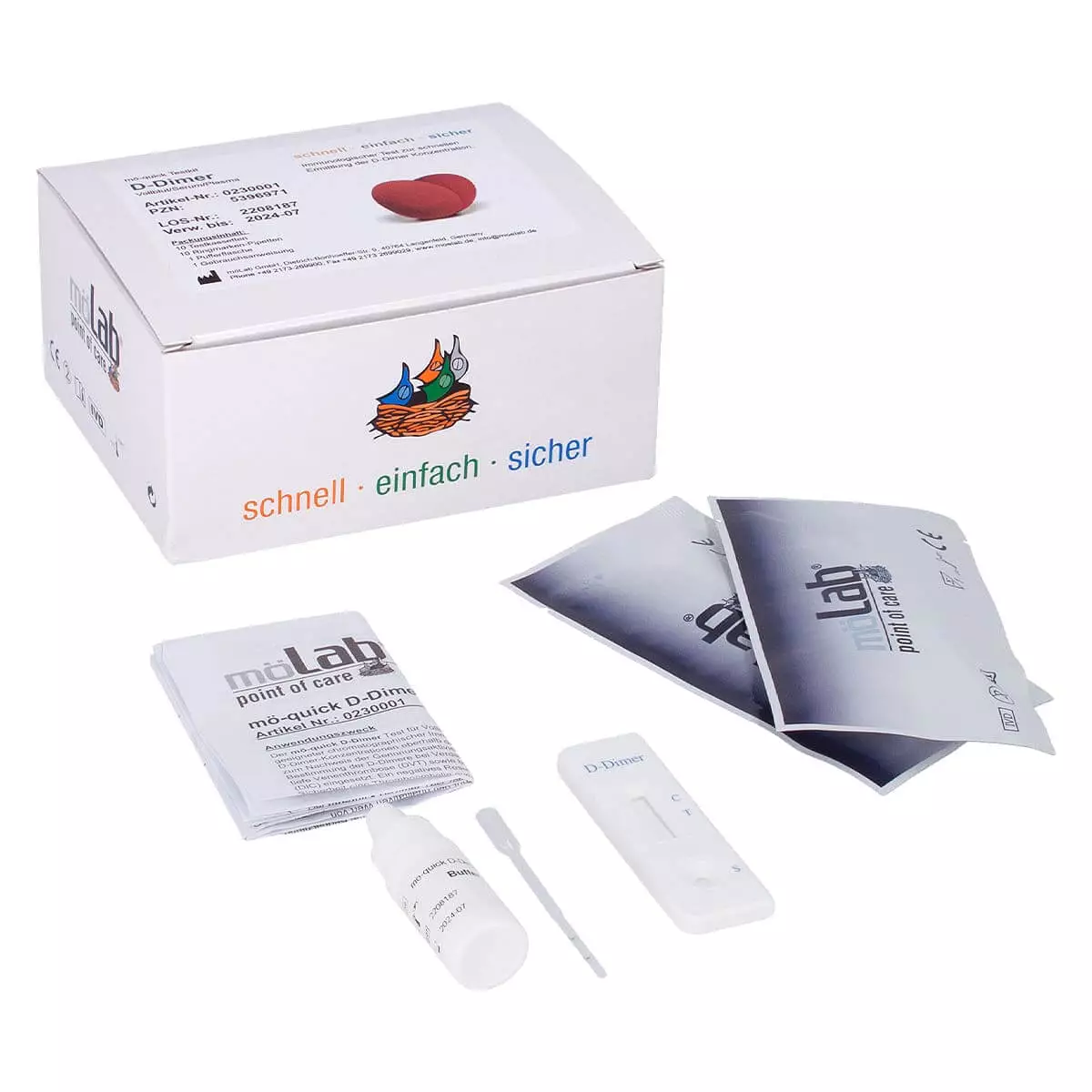 möLab D-Dimer Schnelltest
