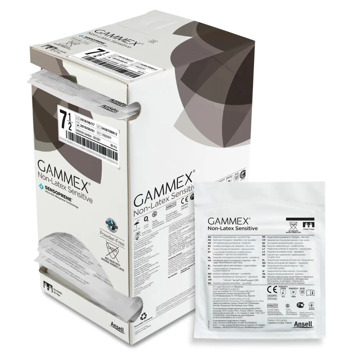 Ansell GAMMEX Non-Latex Sensitive OP-Handschuhe