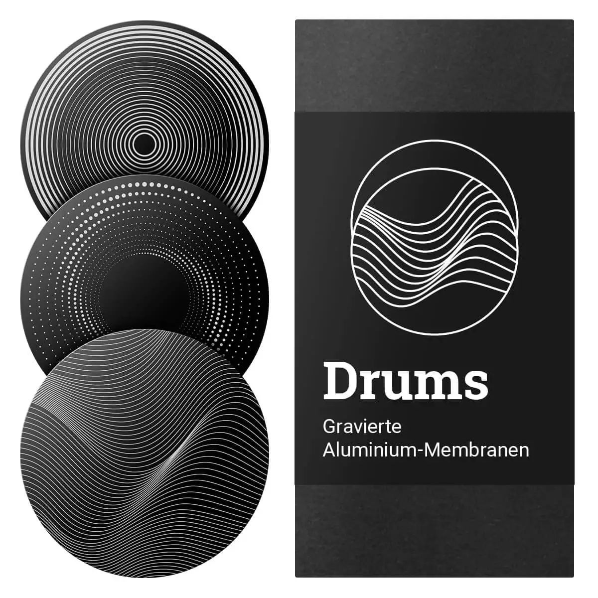 DocCheck Thïngs Gravierte Alu-Membransets "Drums"