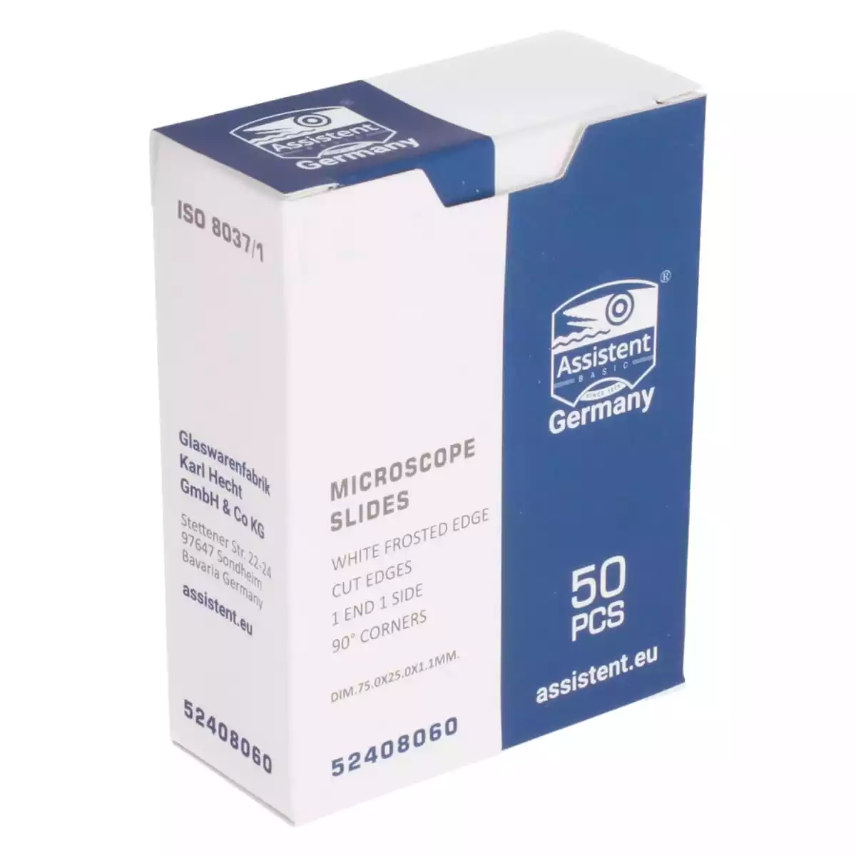 Hecht Assistent Objektträger mit & ohne Beschriftungsfeld