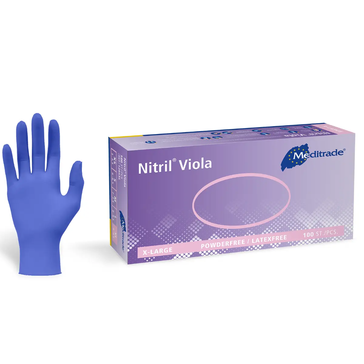 Meditrade Nitril Viola Untersuchungshandschuhe