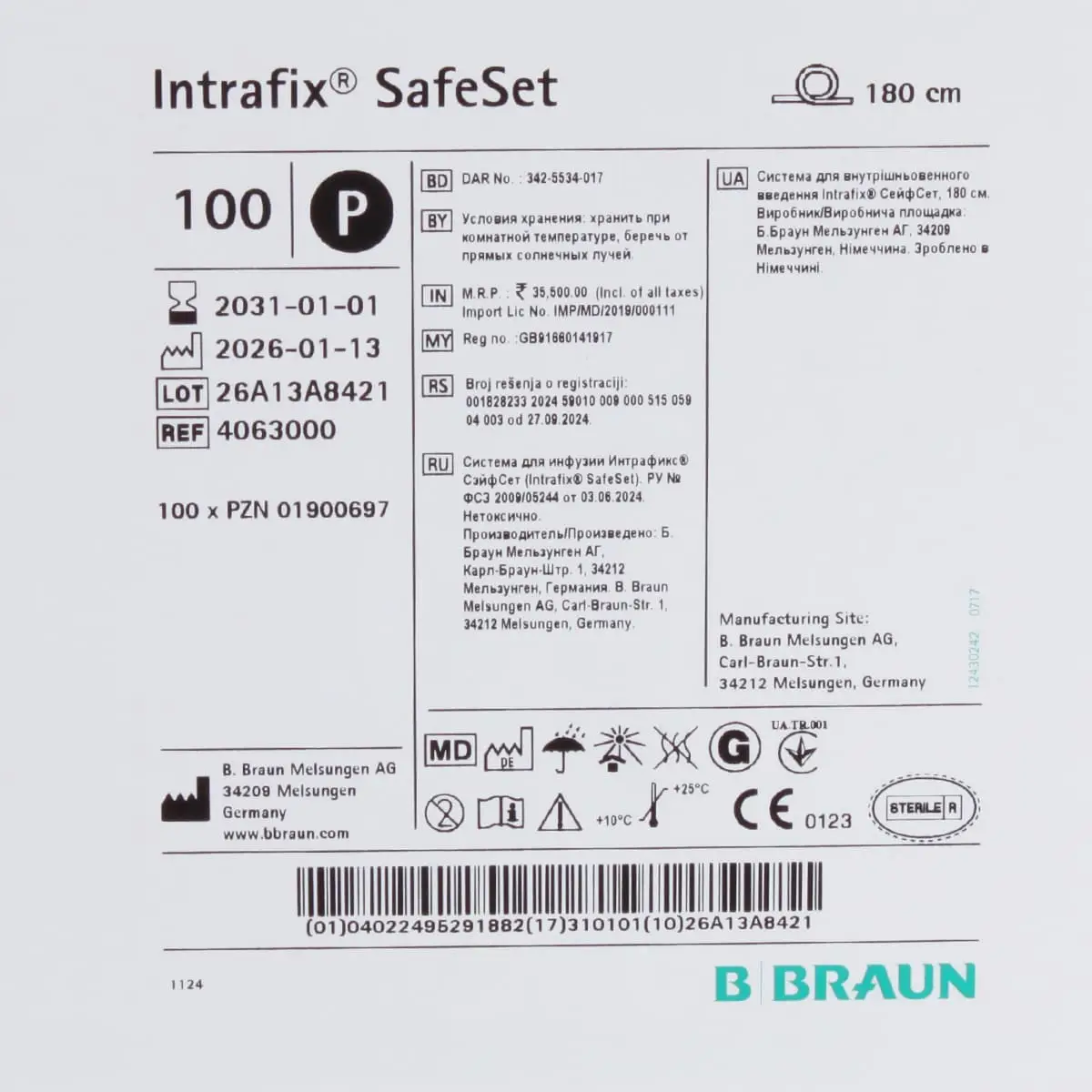 B. Braun Intrafix SafeSet Infusionsgerät B. Braun Intrafix SafeSet Infusionsgerät