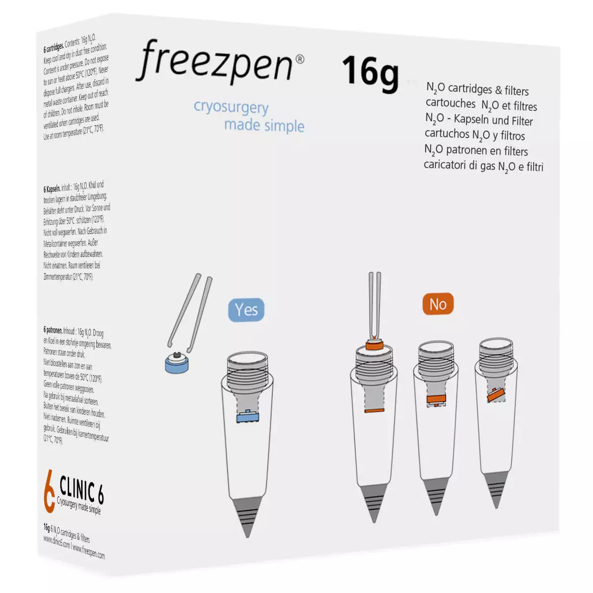Freezpen Nachfüllpatronen für Freezpen Kryochirurgie-Gerät