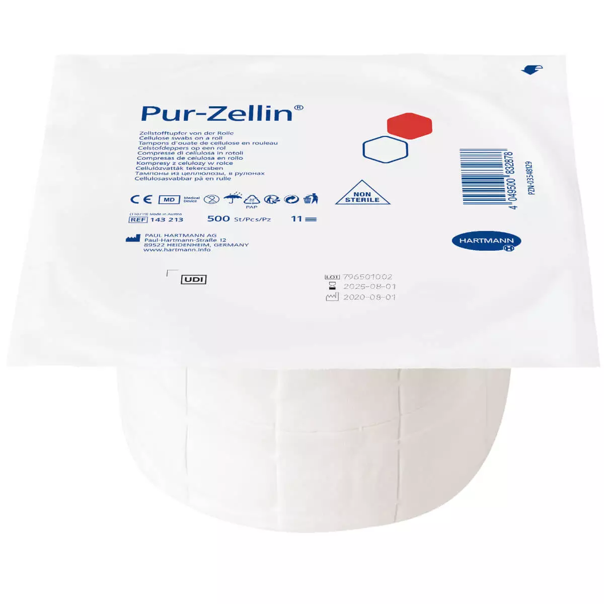HARTMANN Pur-Zellin unsterile Zellstofftupfer