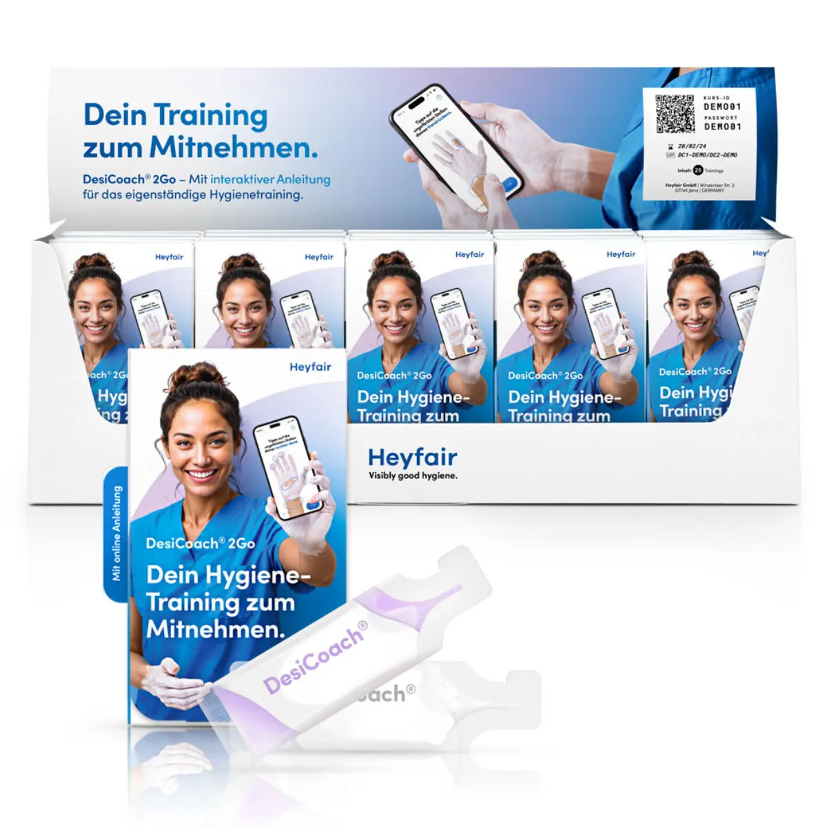 Heyfair DesiCoach 2Go white Händehygiene-Trainingsset