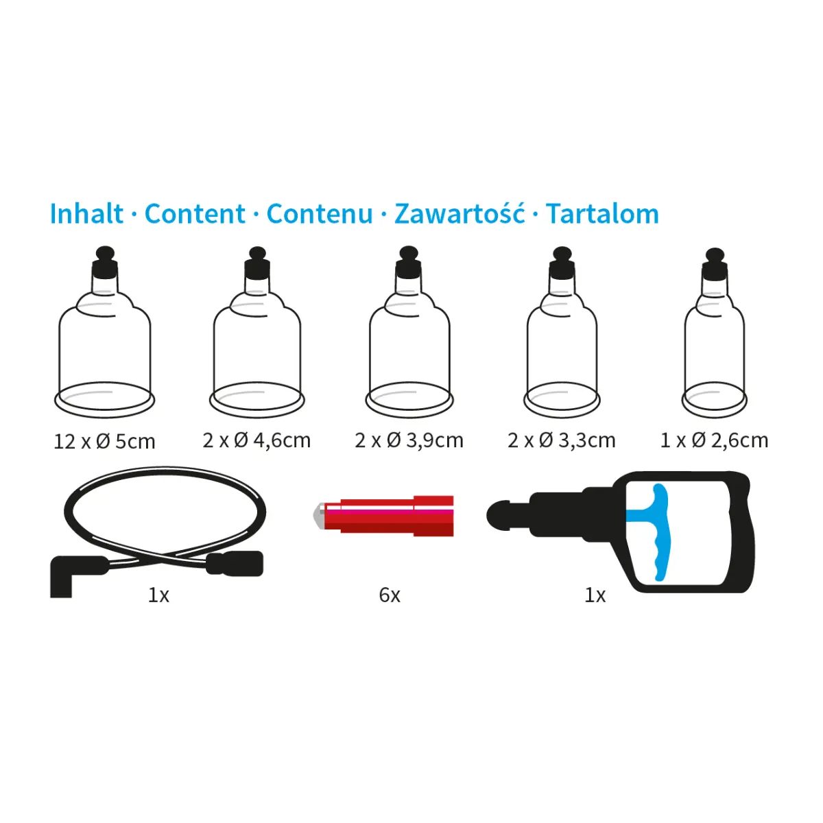 AcuTop Schröpfkopf-Set mit Vakuum-Handpumpe AcuTop Schröpfkopf-Set mit Vakuum-Handpumpe