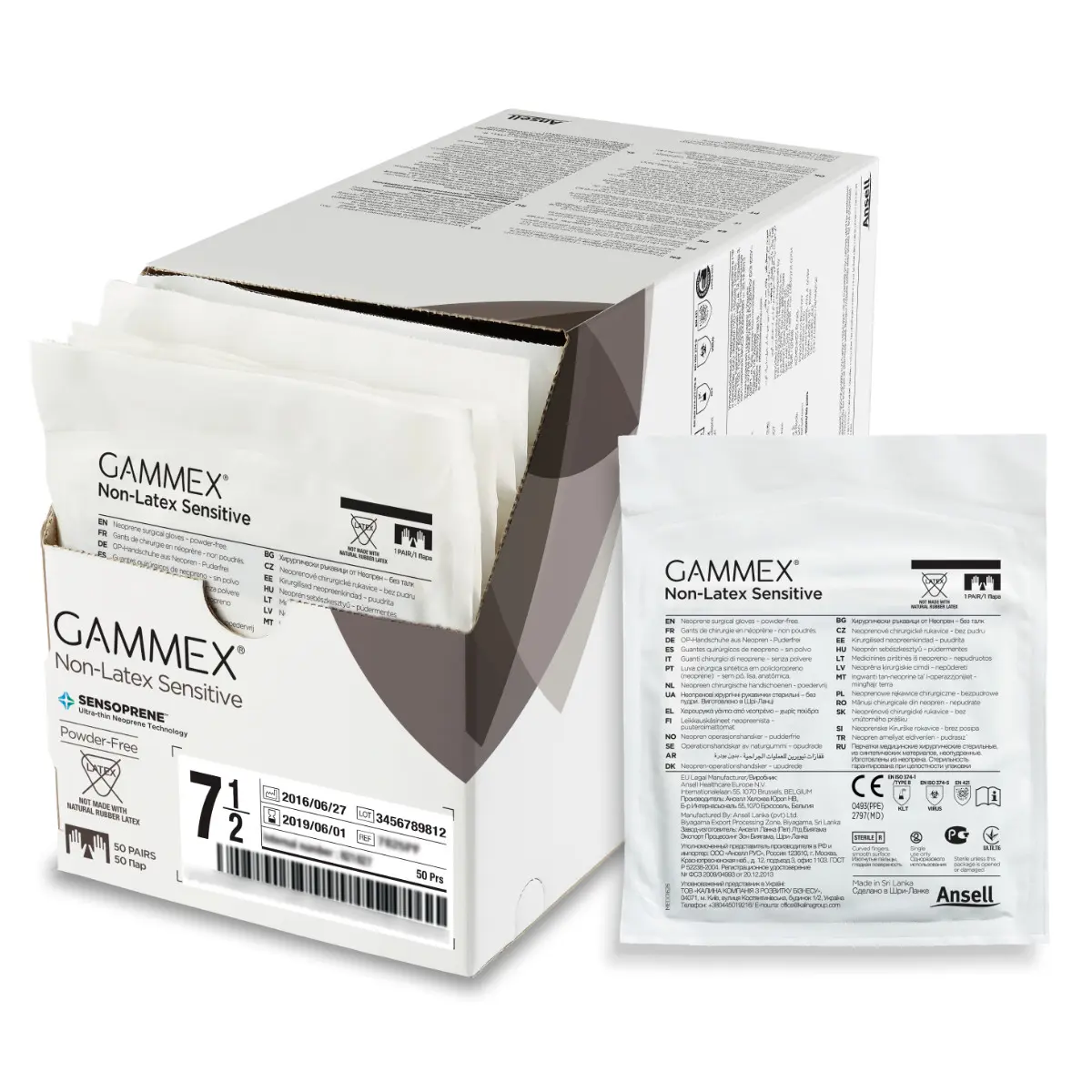 Ansell GAMMEX Non-Latex Sensitive OP-Handschuhe