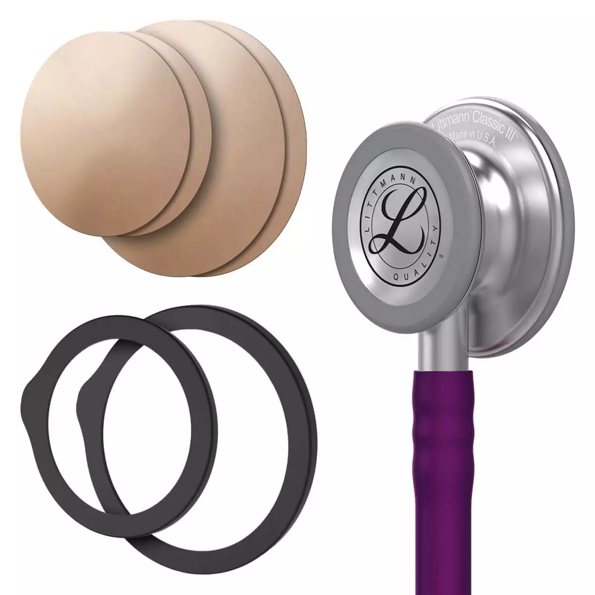 DocCheck Thïngs Spar-Bundle: Littmann® Classic III™ Stethoskop + antimikrobielle Kupfermembran "Drums" DocCheck Thïngs Spar-Bundle: Littmann® Classic III™ Stethoskop + antimikrobielle Kupfermembran "Drums"