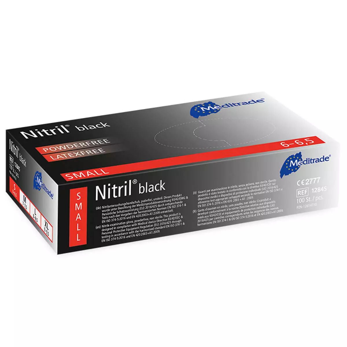 Meditrade Nitril Black Handschuhe