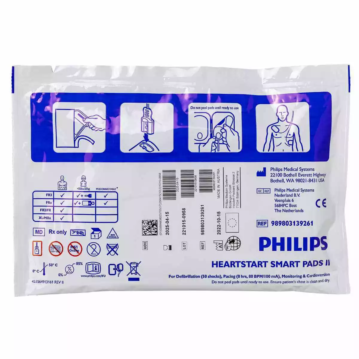 Philips SMART-Pads II Elektrodenkassette für FRx Defibrillator