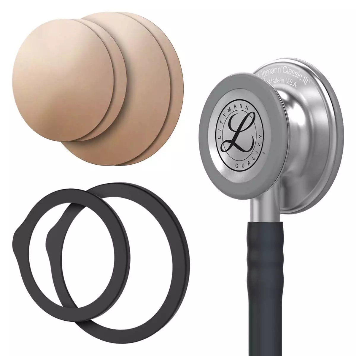 DocCheck Thïngs Spar-Bundle: Littmann® Classic III™ Stethoskop + antimikrobielle Kupfermembran "Drums" DocCheck Thïngs Spar-Bundle: Littmann® Classic III™ Stethoskop + antimikrobielle Kupfermembran "Drums"