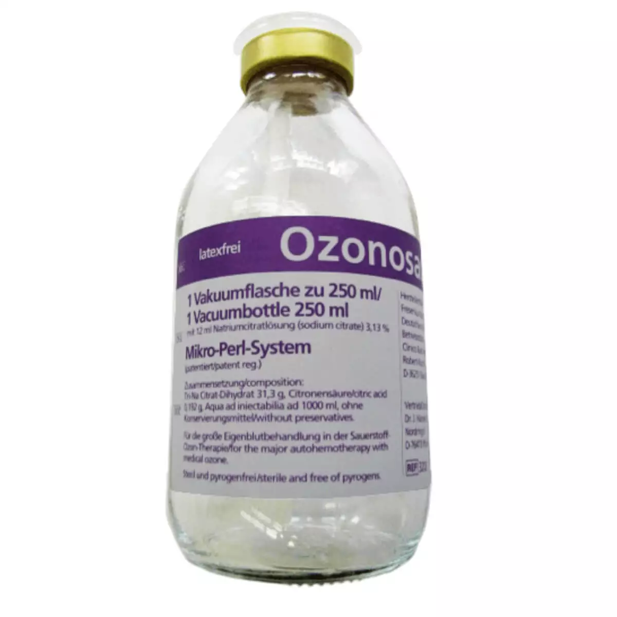 Hänsler Medical Ozonosan Vakuumflasche mit Na-Citrat