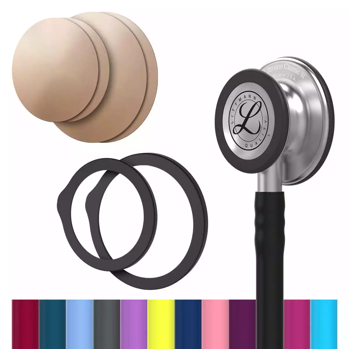 DocCheck Thïngs Spar-Bundle: Littmann® Classic III™ Stethoskop + antimikrobielle Kupfermembran "Drums"