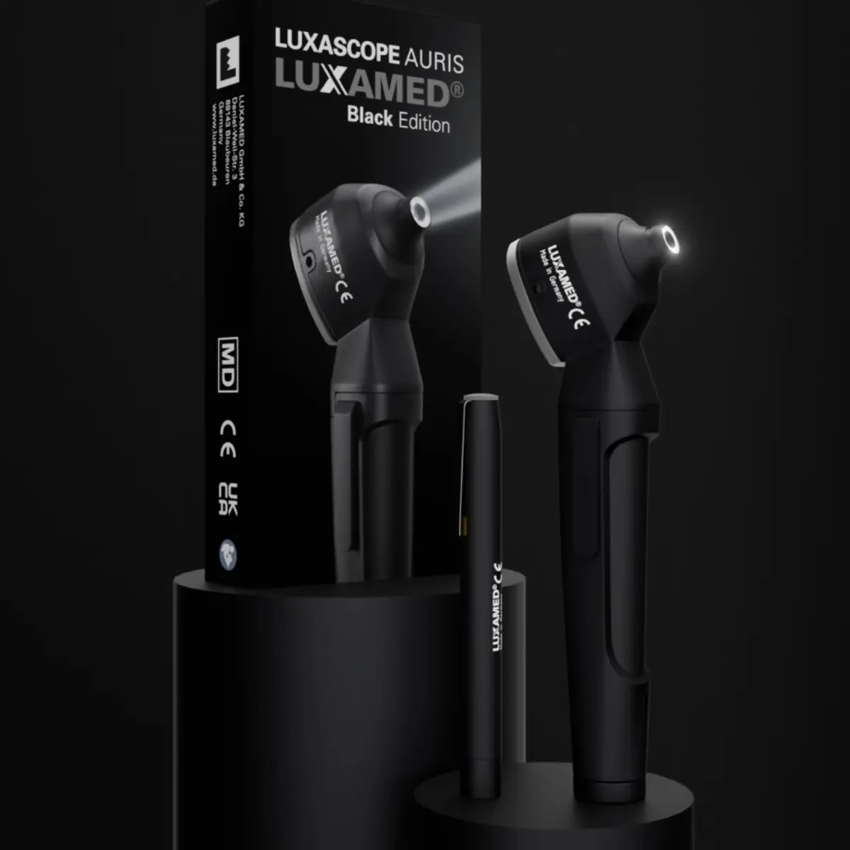 LUXAMED LuxaScope Auris Otoskop & Diagnostikleuchte im Black-Edition-Set LUXAMED LuxaScope Auris Otoskop & Diagnostikleuchte im Black-Edition-Set