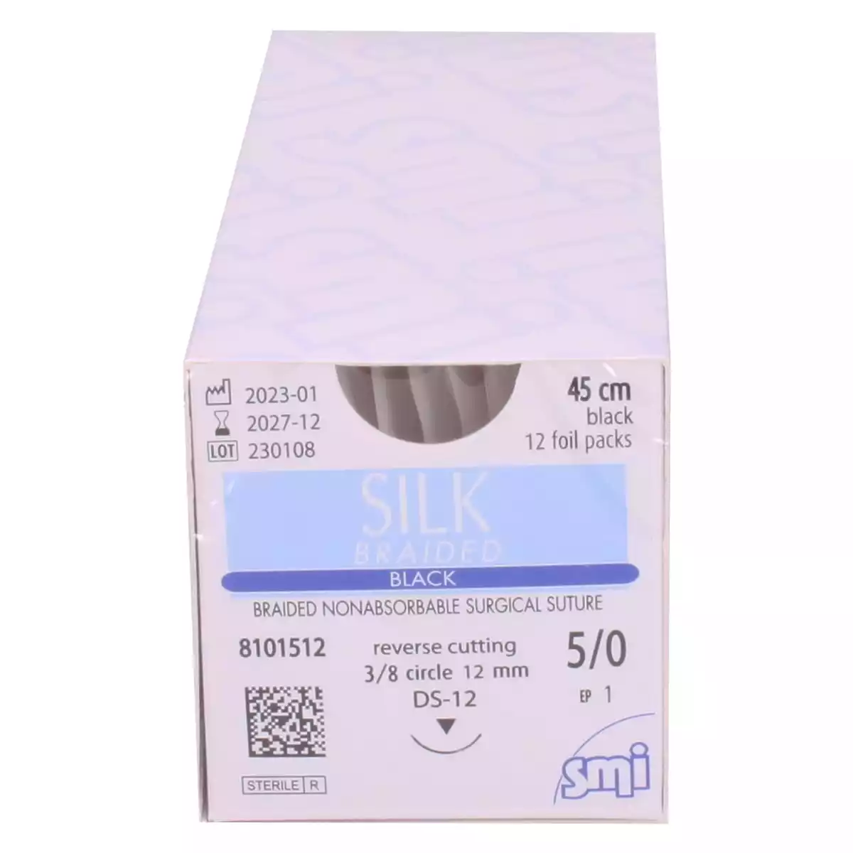 SMI Silk Braided Black Nahtmaterial