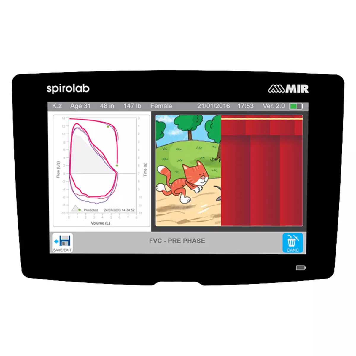 MIR Spirolab Touchscreen Tisch-Spirometer