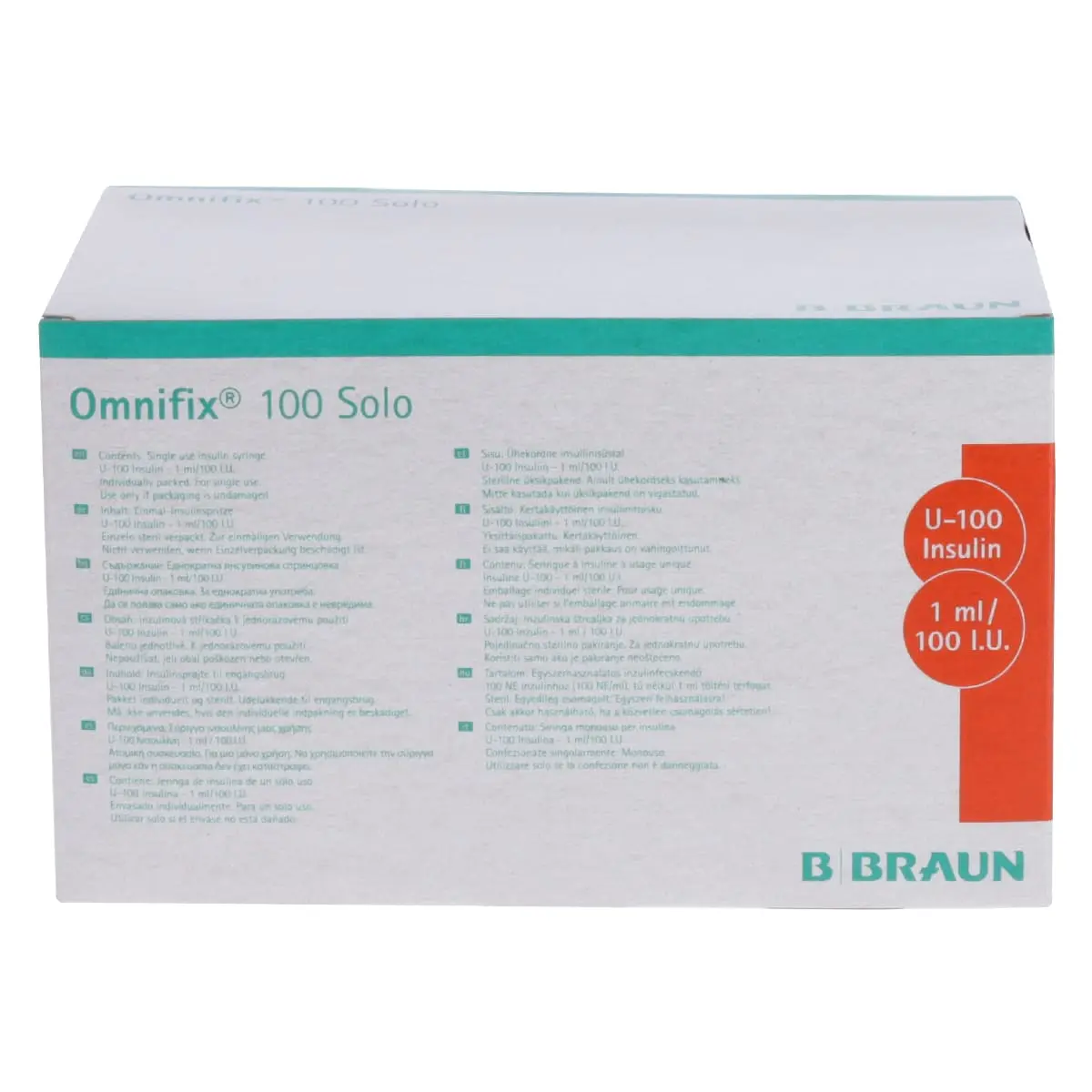 B. Braun Omnifix 100 Solo Insulinspritzen B. Braun Omnifix 100 Solo Insulinspritzen