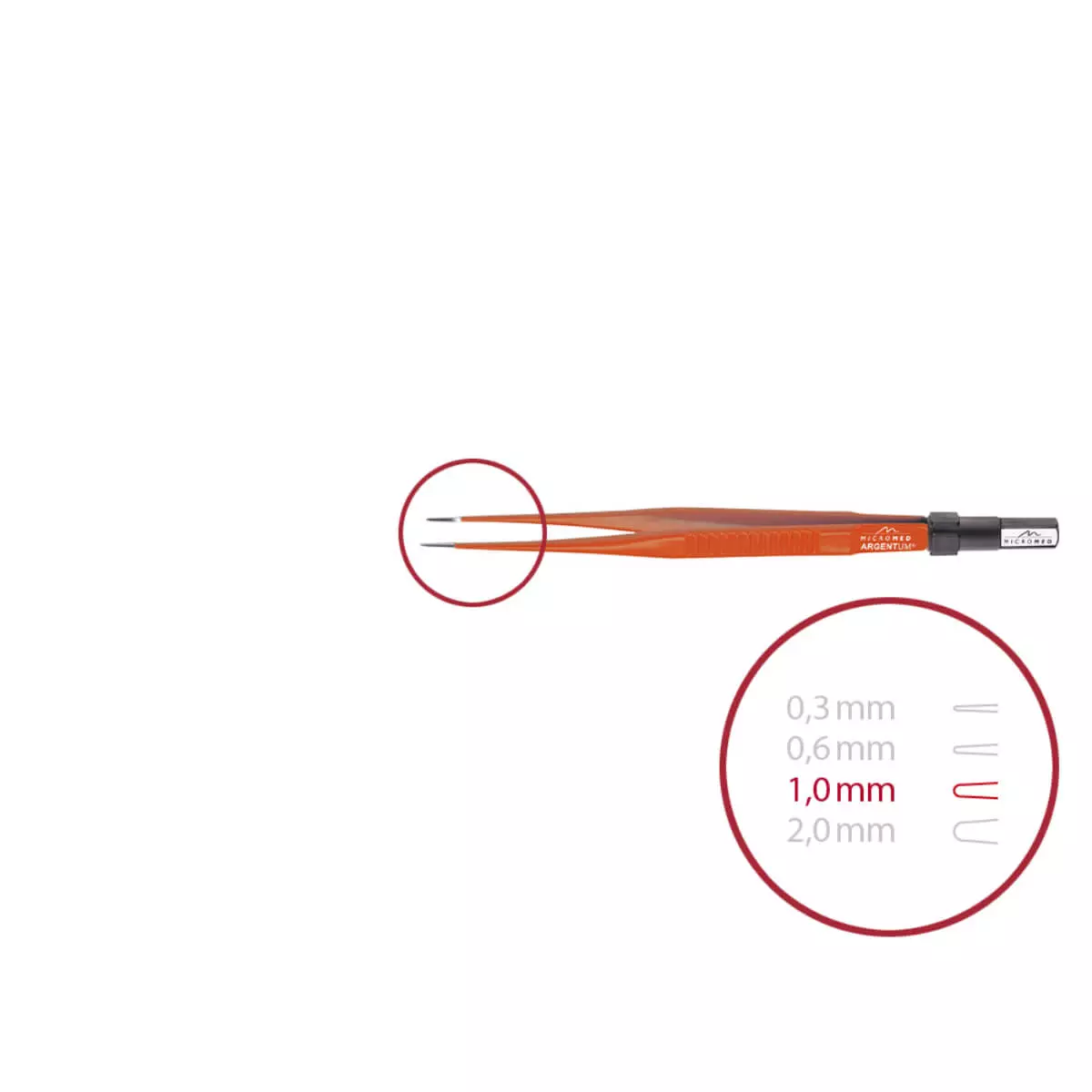 MICROMED ARGENTUM Non-Stick bipolare Pinzette