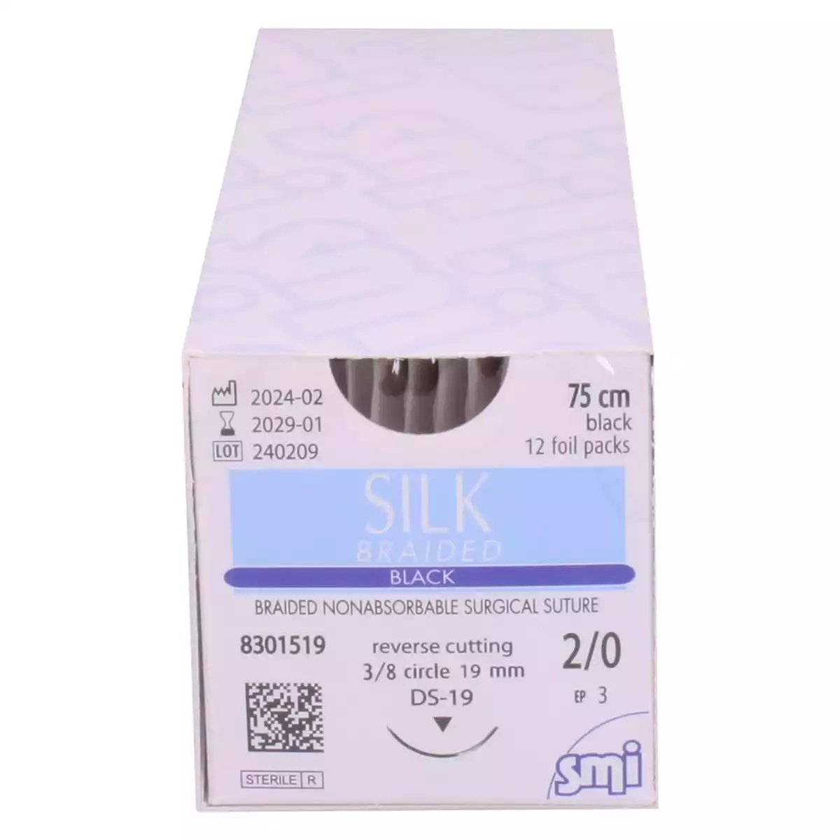 SMI Silk Braided Black Nahtmaterial
