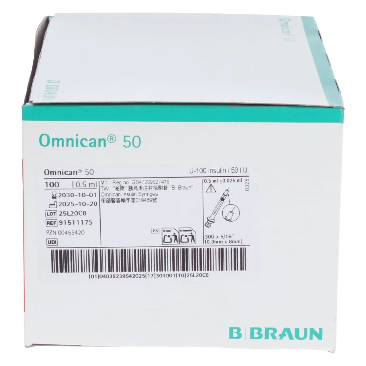 B. Braun Omnican 50 Spritze für U-100 Insulin B. Braun Omnican 50 Spritze für U-100 Insulin