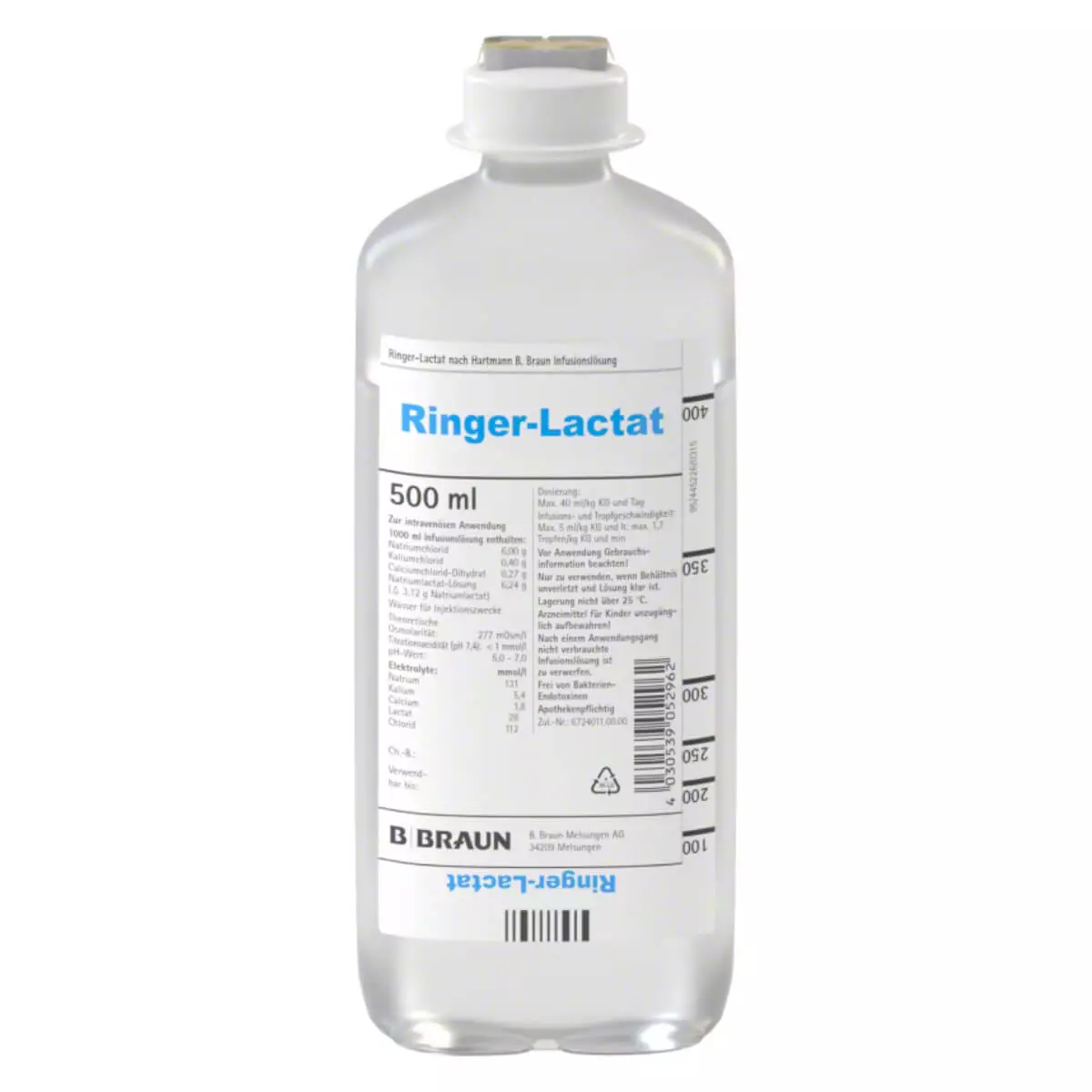 B. Braun Ringer-Lactat nach Hartmann Infusionslösung