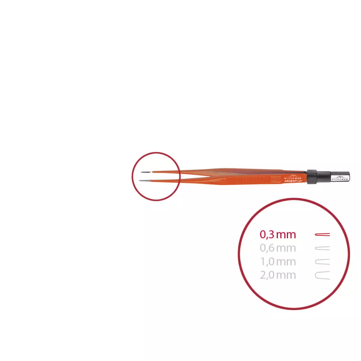 MICROMED ARGENTUM Non-Stick bipolare Pinzette