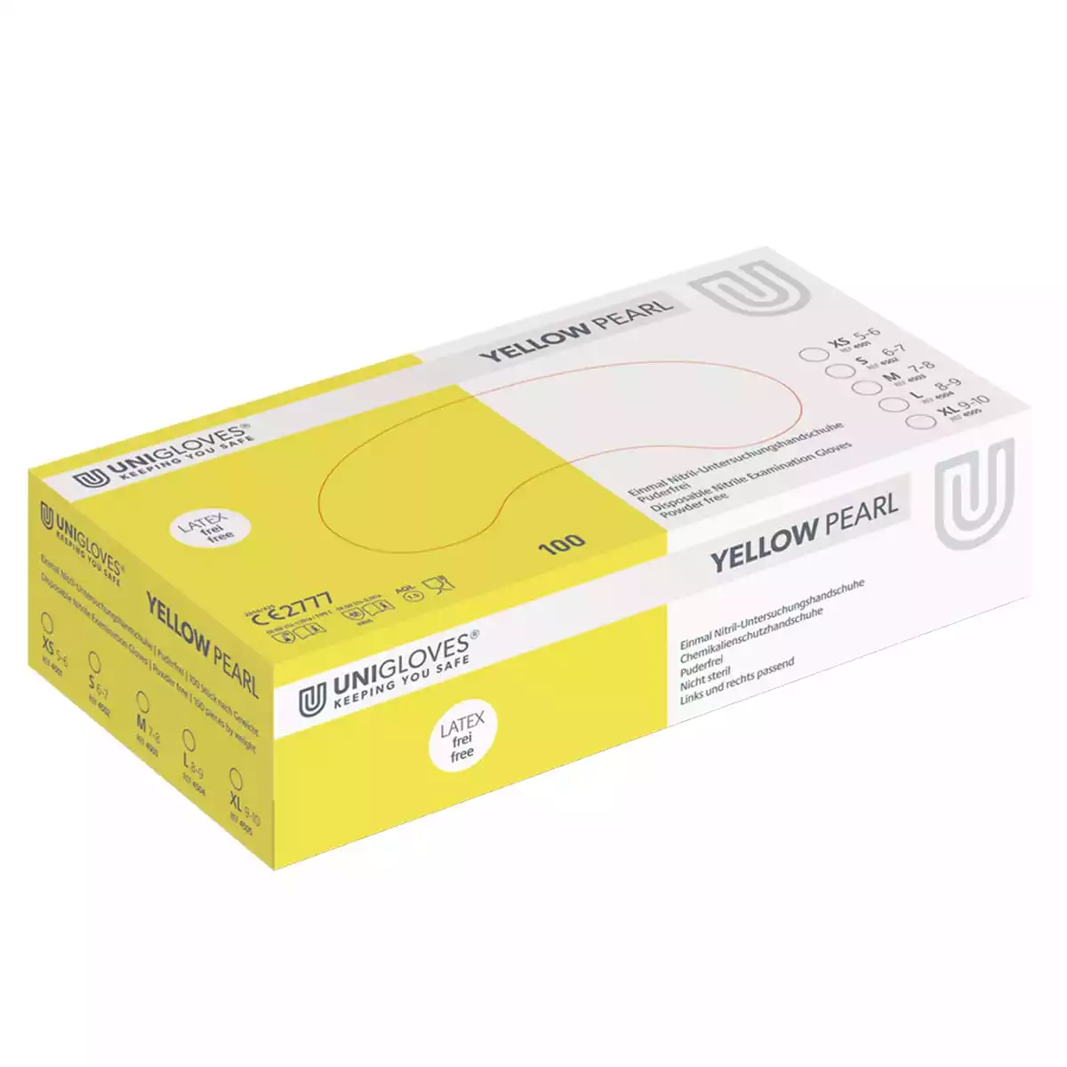 UNIGLOVES Pearl Puderfreie Nitril Handschuhe