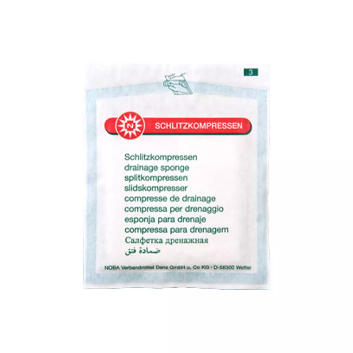 NOBAMED Sterile Schlitzkompresse