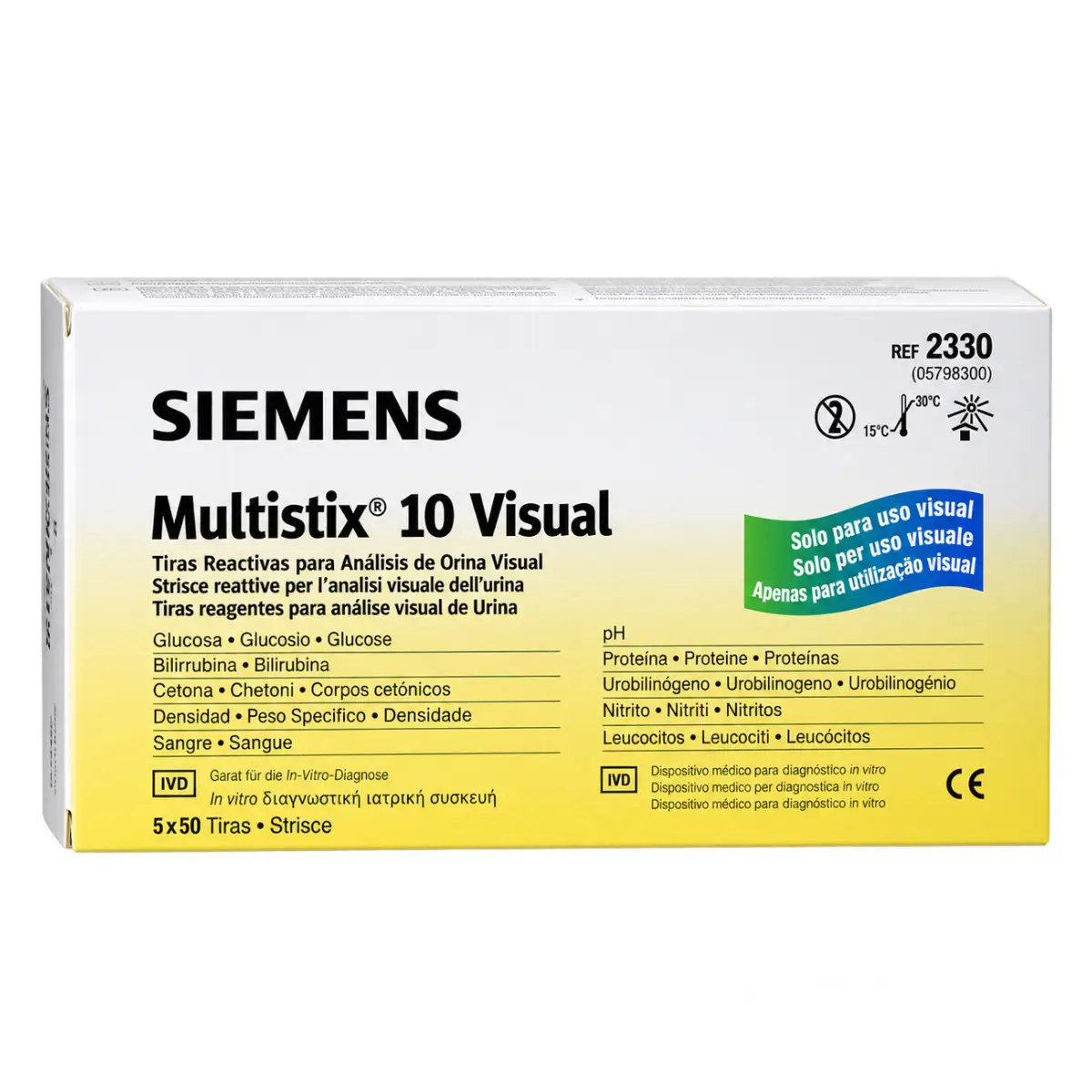 Siemens Multistix 10 visuell Urinteststreifen Siemens Multistix 10 visuell Urinteststreifen