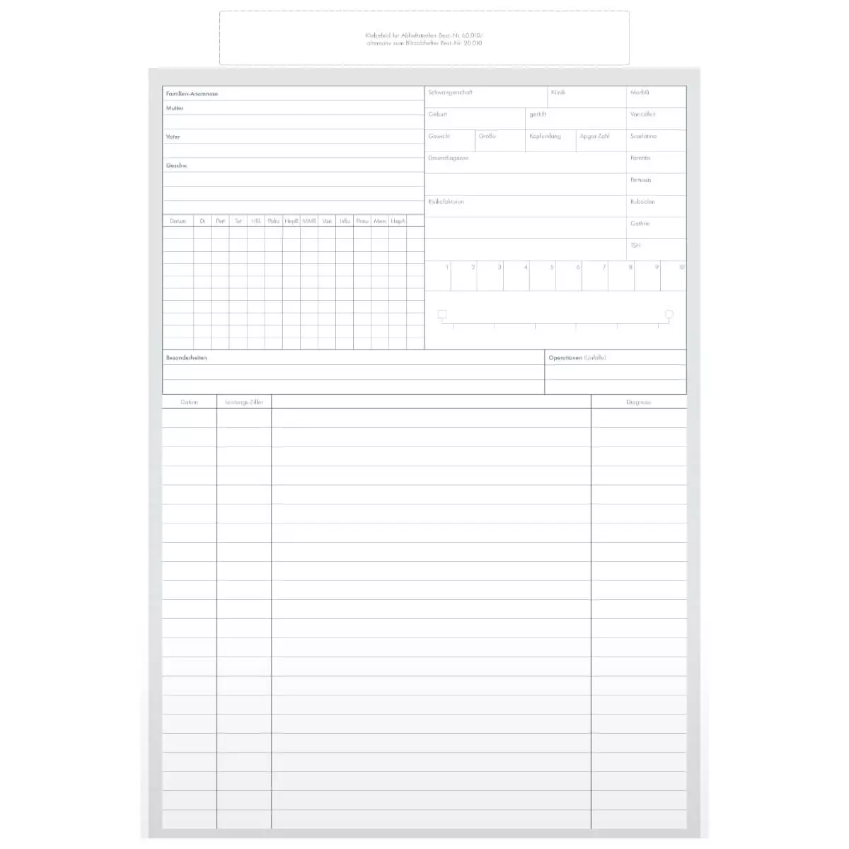 MED+ORG Alphasafe Karteikarten