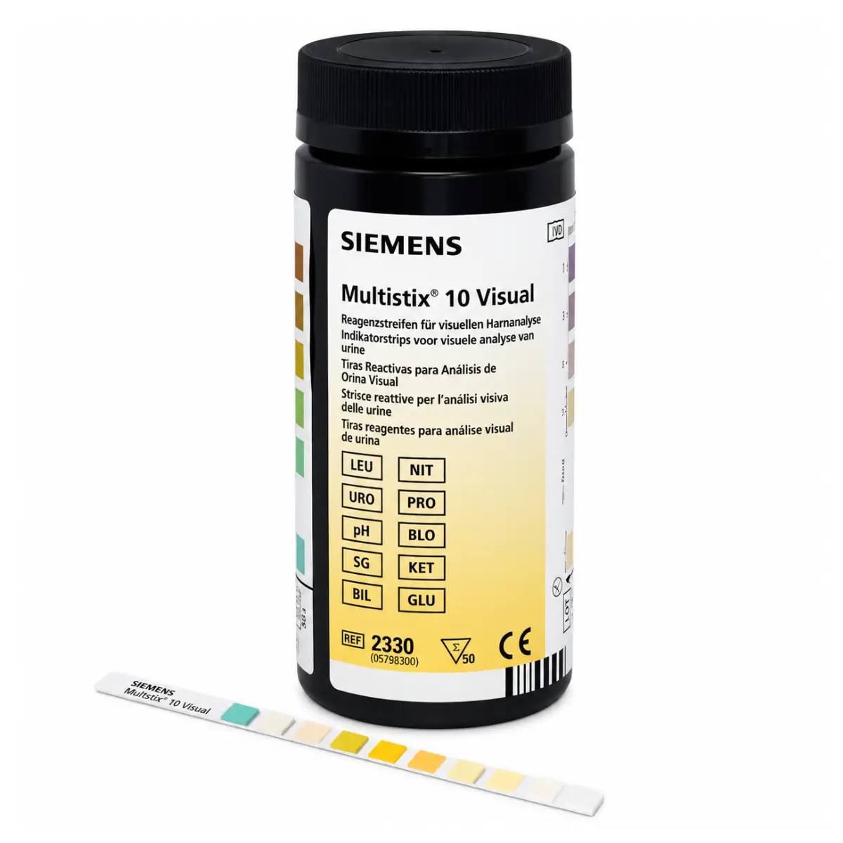 Siemens Multistix 10 visuell Urinteststreifen Siemens Multistix 10 visuell Urinteststreifen