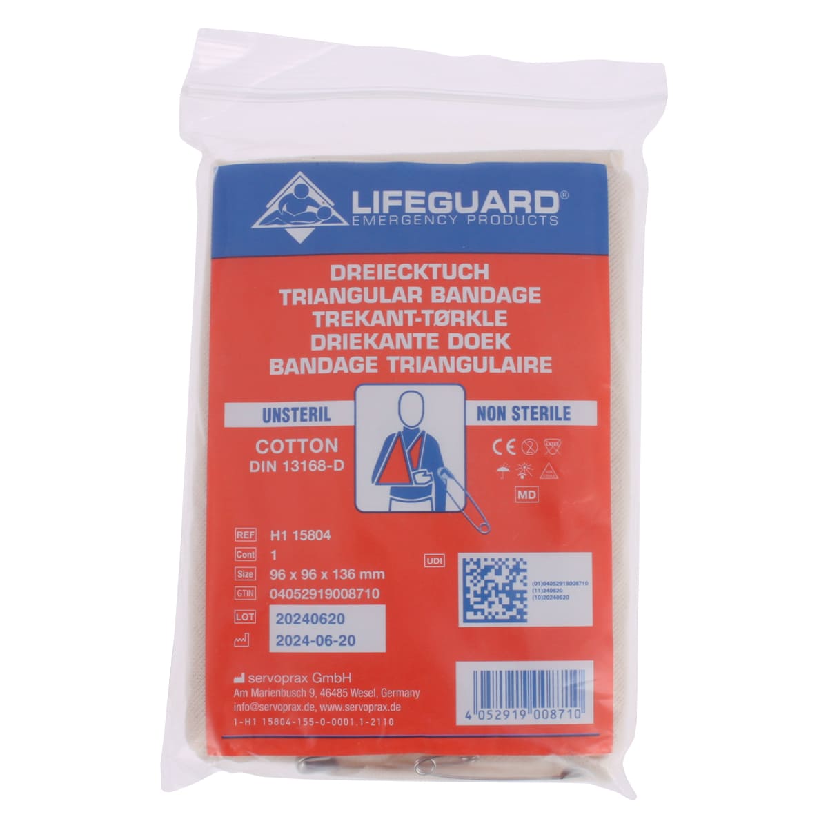 servoprax Lifeguard Dreiecktuch Viskose