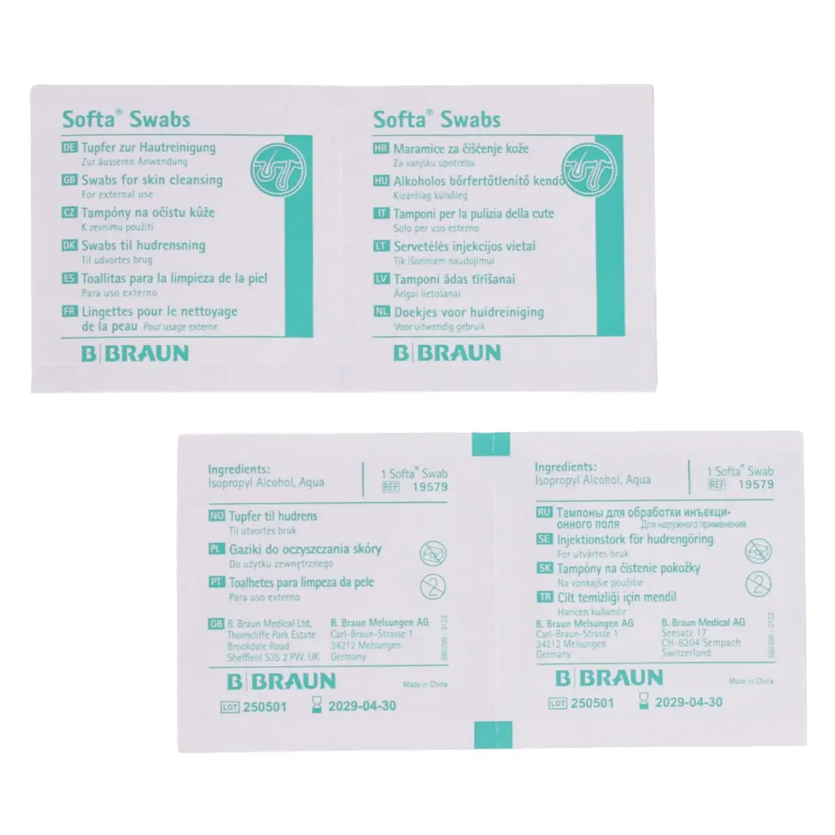 B. Braun Softa Swabs Alkoholtupfer B. Braun Softa Swabs Alkoholtupfer