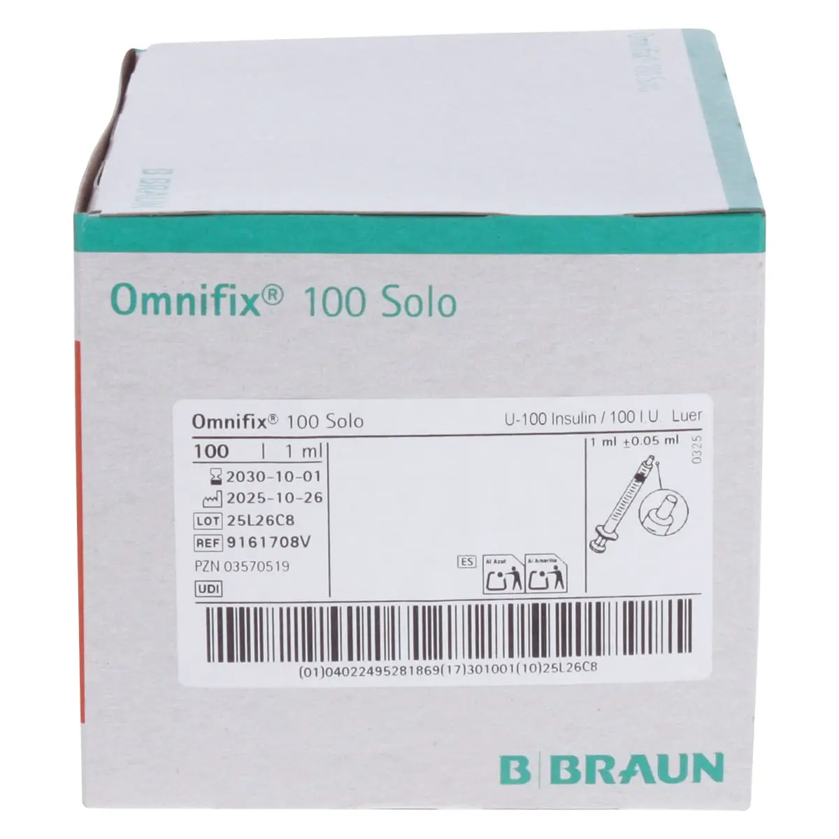 B. Braun Omnifix 100 Solo Insulinspritzen B. Braun Omnifix 100 Solo Insulinspritzen