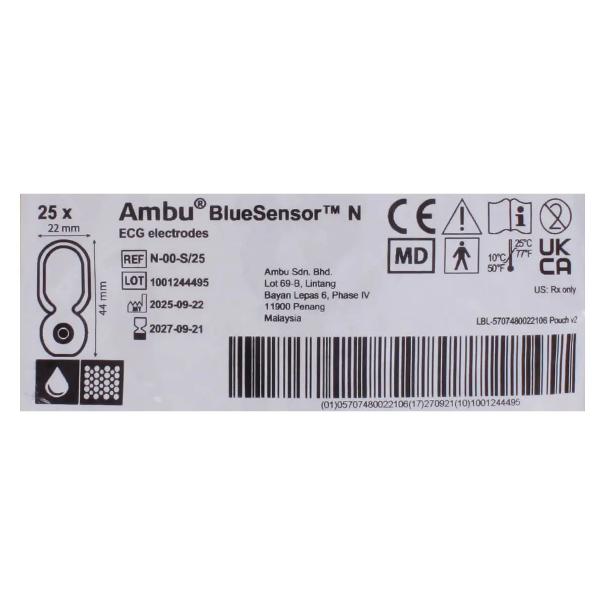 Ambu BlueSensor N-00-S/25 Einweg-EKG-Elektroden Ambu BlueSensor N-00-S/25 Einweg-EKG-Elektroden