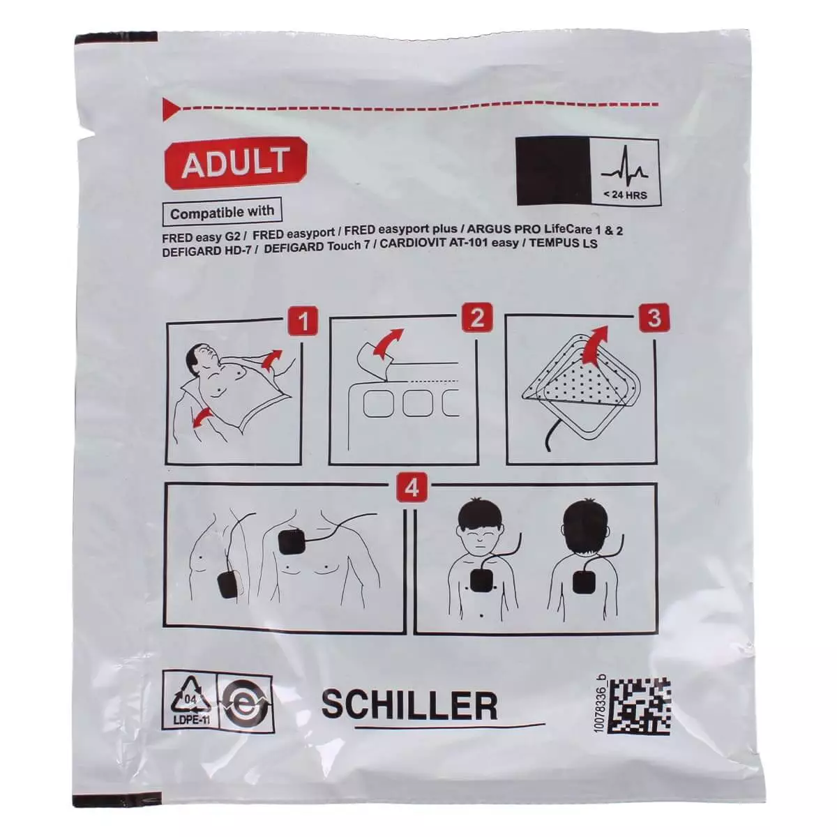 SCHILLER Elektroden für FRED easyport, easyport plus & PA-1 Defibrillator
