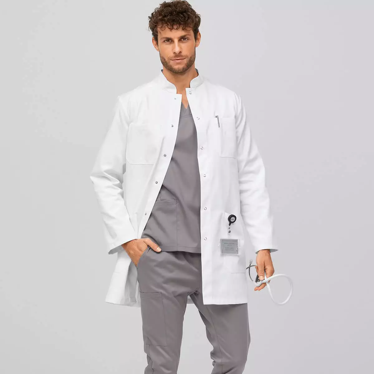 7days Herren-Arztkittel/-Labormantel weiß